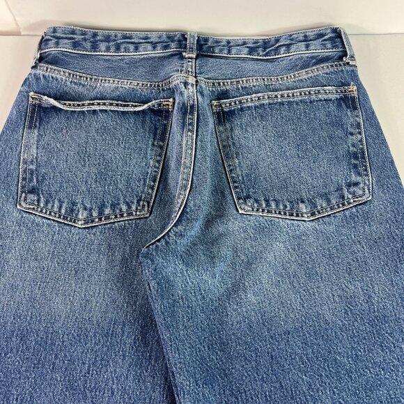 Zara Jeans Women's 31x33* High Rise Wide Leg Blue Faded Cotton Denim Tag 8 - Picture 10 of 16